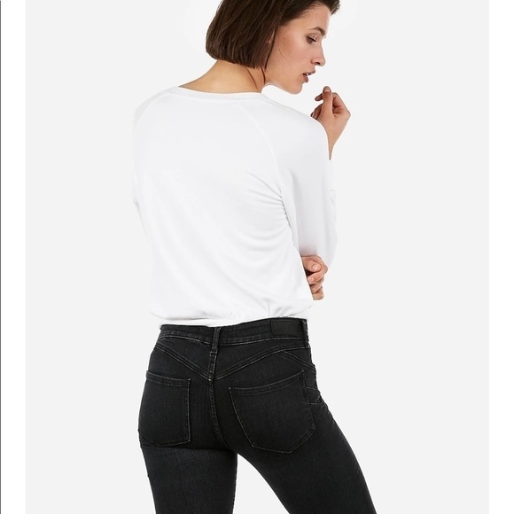 Express Mid Rise Black Legging Skinny Jean - Picture 2 of 10